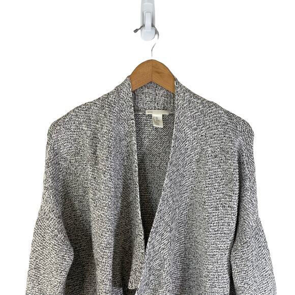 H&M Women's Open Front Knit Longline Cardigan Sweater Gray XS Comfy Cozy Neutral - Picture 3 of 8
